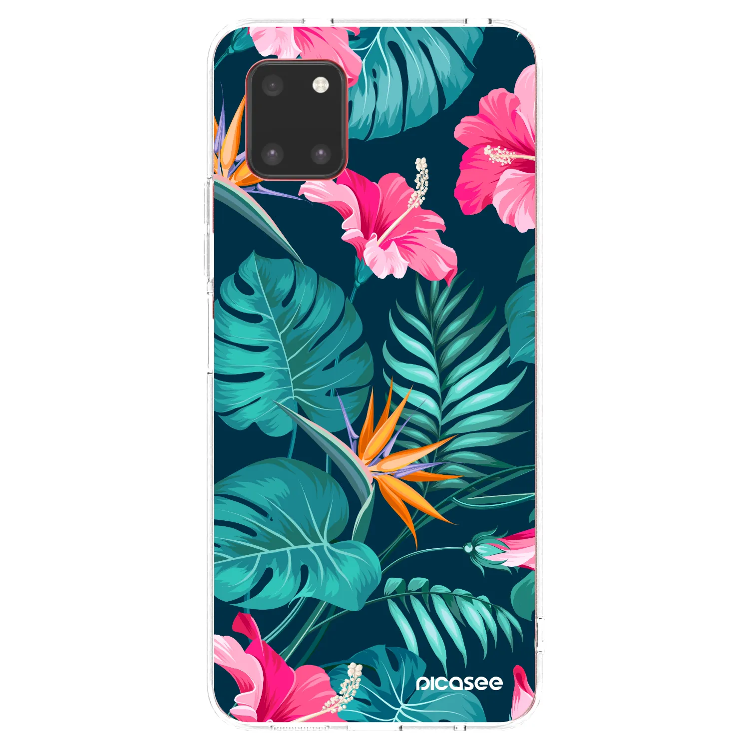Picasee silikonový průhledný obal pro Samsung Galaxy Note 10 Lite N770F - Pink Monstera