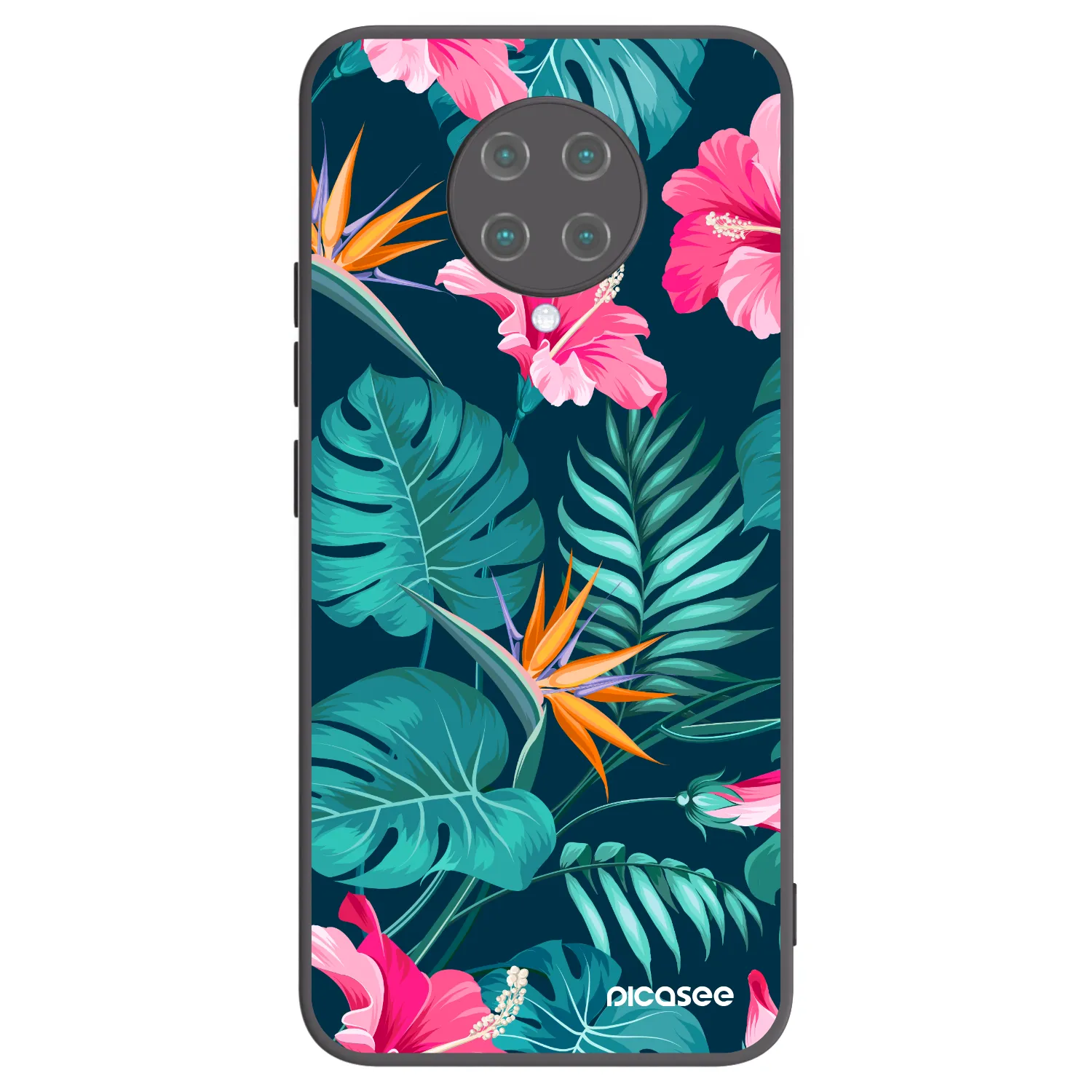 Picasee silikonový černý obal pro Xiaomi Poco F2 Pro - Pink Monstera