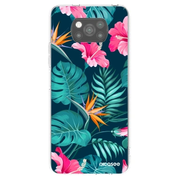 Picasee silikonový černý obal pro Xiaomi Poco X3 - Pink Monstera