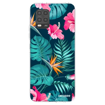 Picasee silikonový průhledný obal pro Xiaomi Mi 10 Lite - Pink Monstera