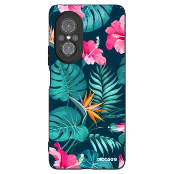 Picasee silikonový černý obal pro Huawei Nova 9 SE - Pink Monstera