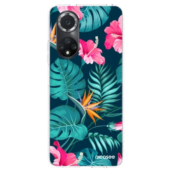 Picasee silikonový průhledný obal pro Huawei Nova 9 SE - Pink Monstera