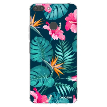Picasee silikonový průhledný obal pro Huawei P Smart - Pink Monstera