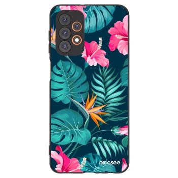 Picasee silikonový černý obal pro Samsung Galaxy A23 A236B 5G - Pink Monstera