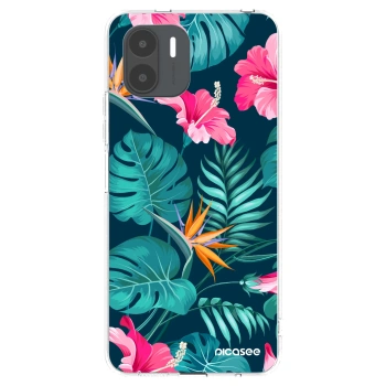 Picasee silikonový průhledný obal pro Xiaomi Redmi A2 - Pink Monstera