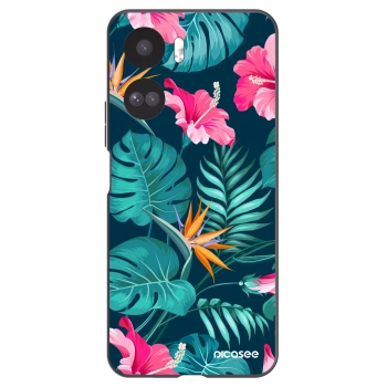 Picasee silikonový černý obal pro Honor 90 Lite 5G - Pink Monstera