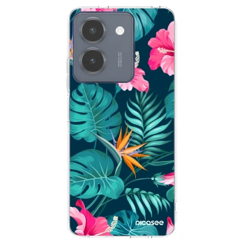 Obal pro Vivo Y36 4G - Pink Monstera