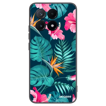 Picasee silikonový černý obal pro Xiaomi Poco X6 Pro - Pink Monstera