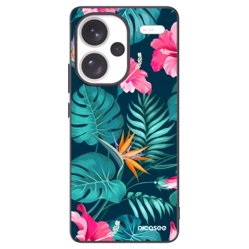 Picasee silikonový černý obal pro Xiaomi Redmi Note 13 Pro+ 5G - Pink Monstera