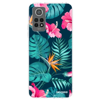 Picasee silikonový průhledný obal pro Xiaomi Redmi Note 12 Pro 4G - Pink Monstera