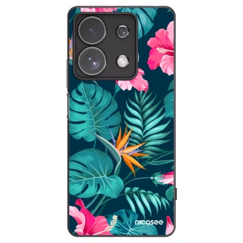 Picasee silikonový černý obal pro Xiaomi Redmi Note 13 Pro 4G - Pink Monstera