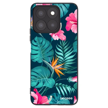 Picasee silikonový černý obal pro Honor X8b - Pink Monstera