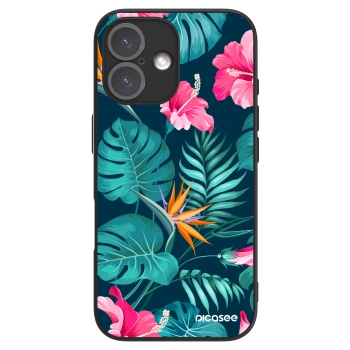 Picasee ULTIMATE CASE pro Apple iPhone 16 - Pink Monstera