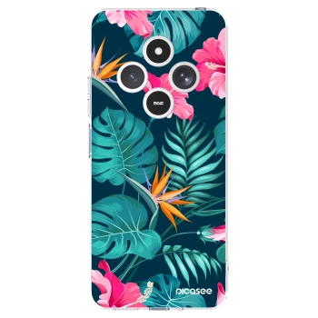 Picasee silikonový průhledný obal pro Xiaomi Redmi 14C - Pink Monstera