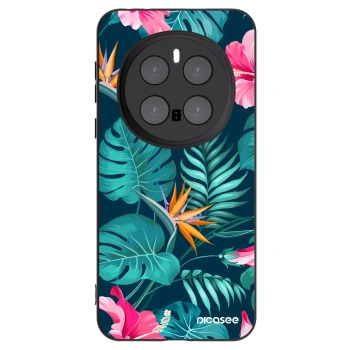 Picasee silikonový černý obal pro Honor Magic7 Pro 5G - Pink Monstera