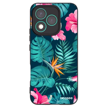 Picasee silikonový černý obal pro Honor 400 Lite 5G - Pink Monstera