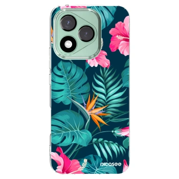 Picasee silikonový průhledný obal pro Honor 400 Lite 5G - Pink Monstera