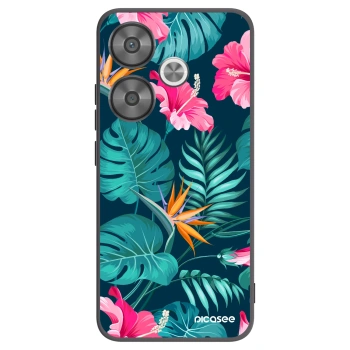 Picasee silikonový černý obal pro Xiaomi Poco F6 - Pink Monstera