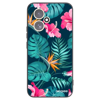 Picasee silikonový černý obal pro Honor 400 5G - Pink Monstera