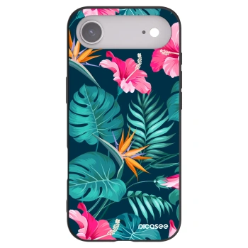 Picasee silikonový černý obal pro Apple iPhone Air - Pink Monstera