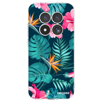 Picasee silikonový průhledný obal pro Xiaomi Redmi Note 15 Pro 4G - Pink Monstera