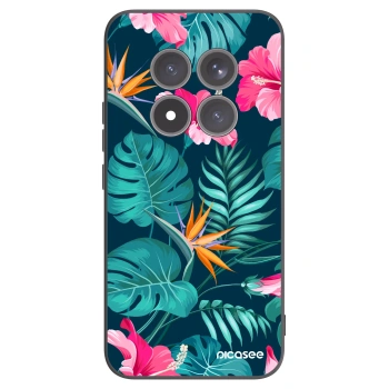 Picasee silikonový černý obal pro Xiaomi Redmi Note 15 Pro+ - Pink Monstera