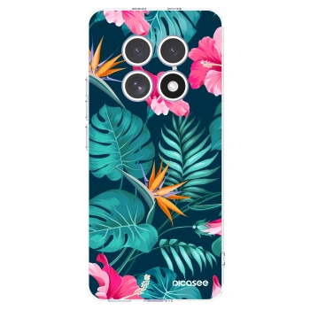 Picasee silikonový průhledný obal pro Xiaomi Redmi Note 15 - Pink Monstera