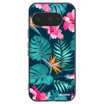 Picasee silikonový černý obal pro Google Pixel 10 - Pink Monstera