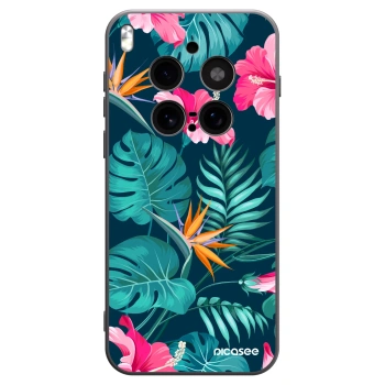 Picasee silikonový černý obal pro Vivo X300 Pro - Pink Monstera