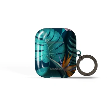 Obal pro Apple AirPods 1 - Pink Monstera