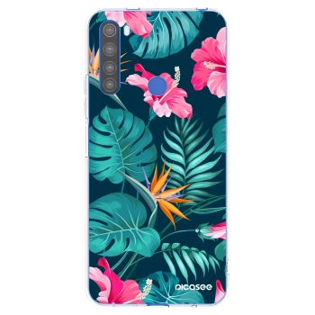 Picasee silikonový průhledný obal pro Xiaomi Redmi Note 8T - Pink Monstera