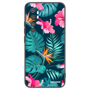 Picasee silikonový černý obal pro Xiaomi Mi Note 10 Lite - Pink Monstera