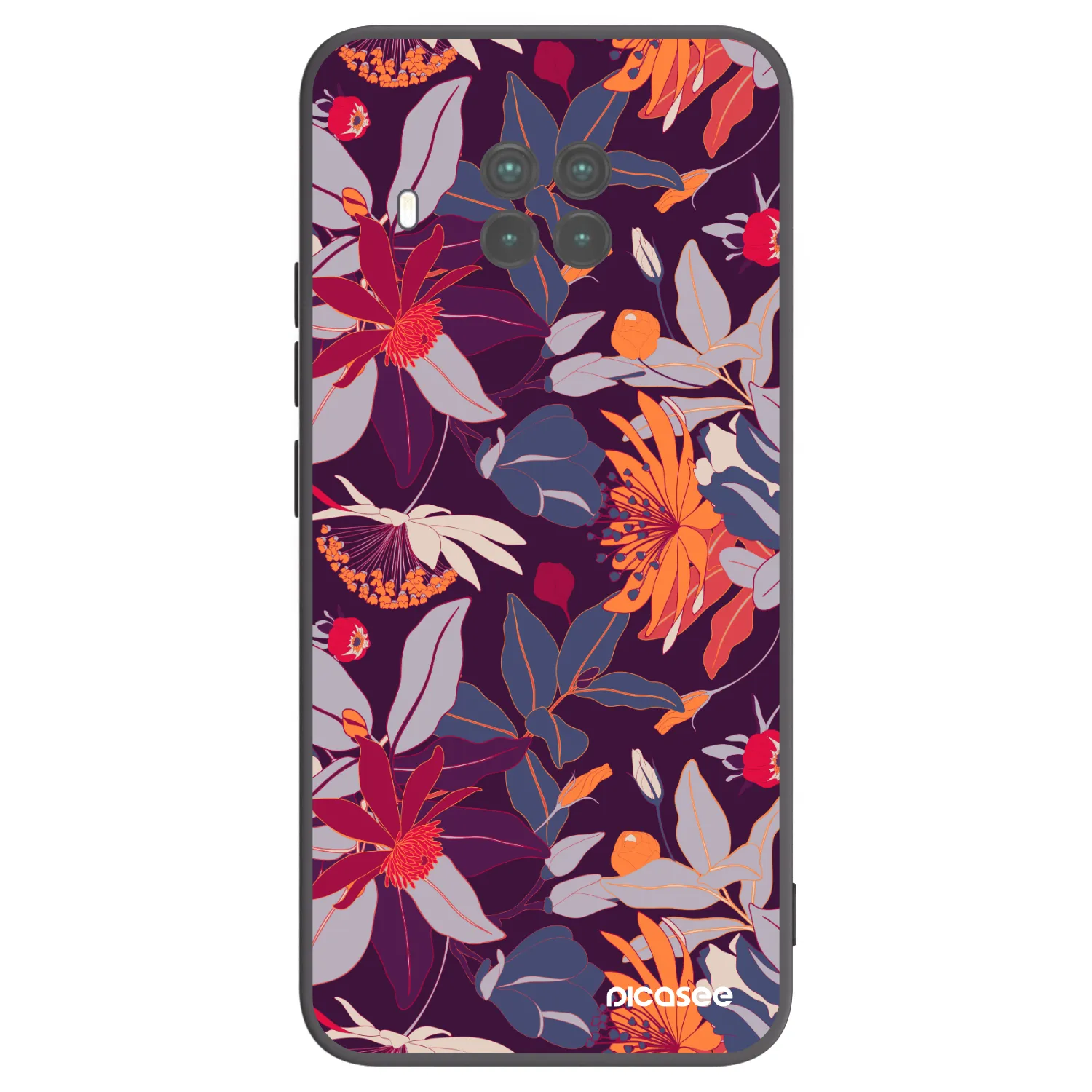 Picasee silikonový černý obal pro Xiaomi Mi 10T Lite - Purple Leaf