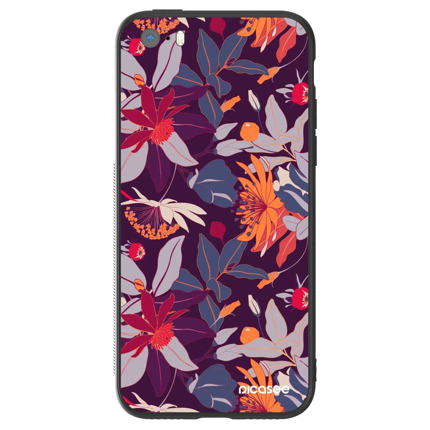 Picasee ULTIMATE CASE pro Apple iPhone 5/5S/SE - Purple Leaf