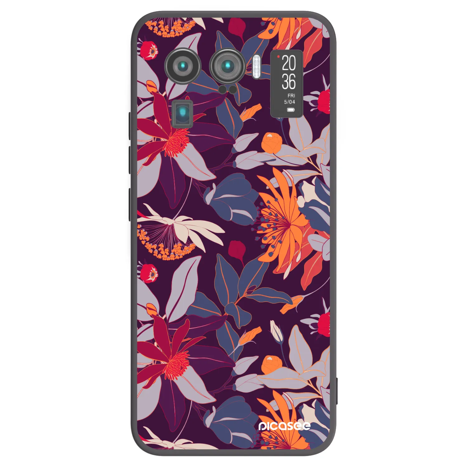 Picasee silikonový černý obal pro Xiaomi Mi 11 Ultra - Purple Leaf