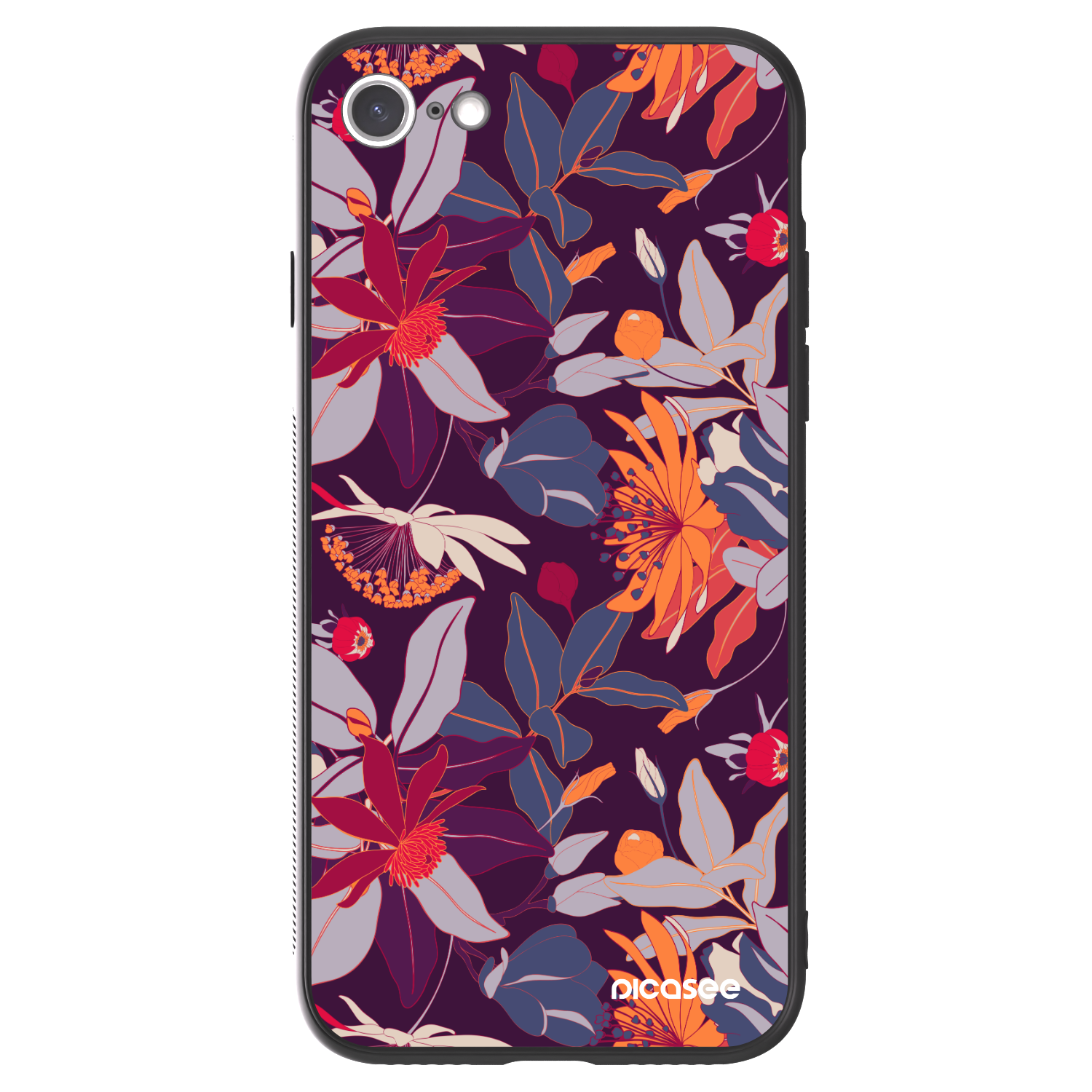 Picasee ULTIMATE CASE pro Apple iPhone 8 - Purple Leaf