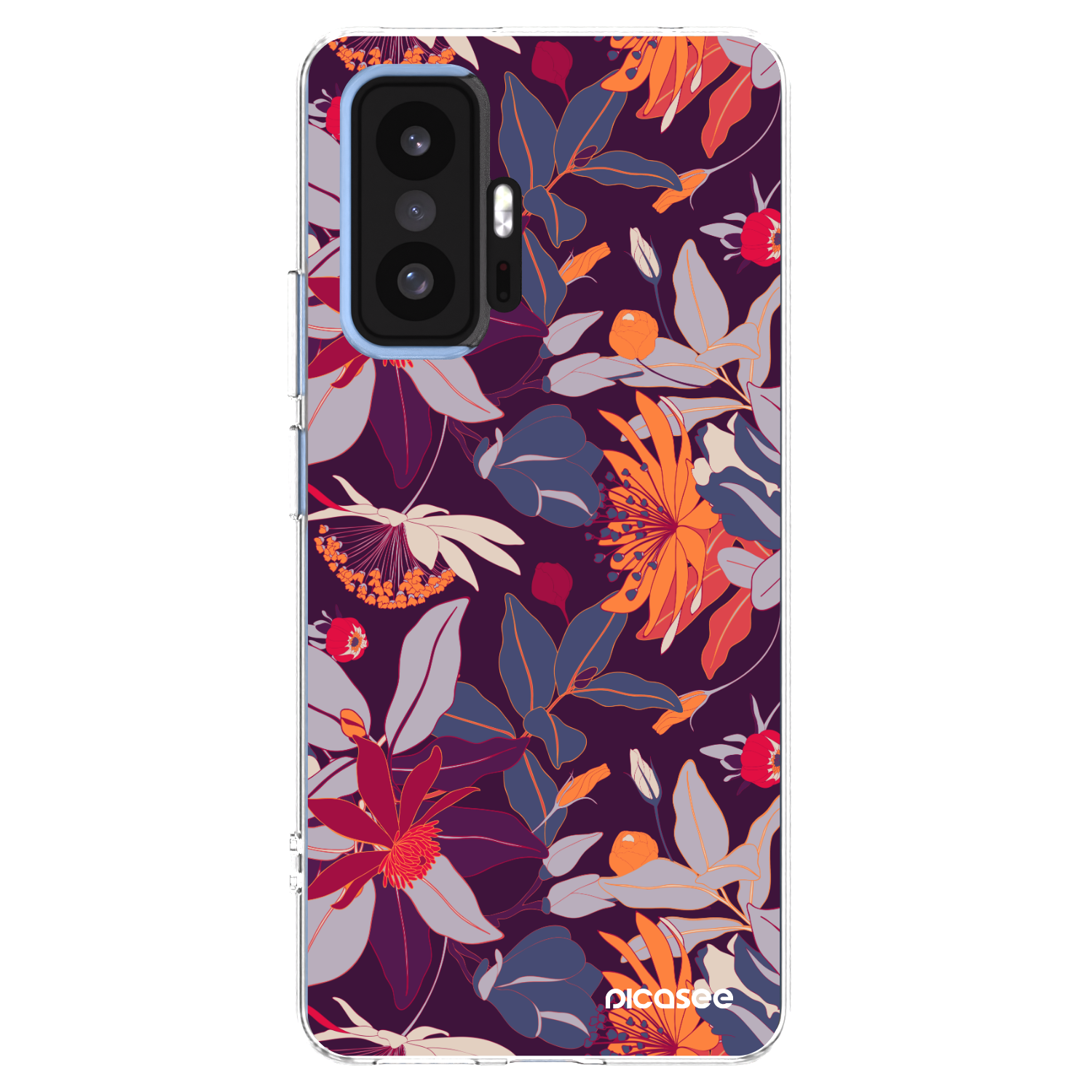 Picasee silikonový průhledný obal pro Xiaomi 11T - Purple Leaf