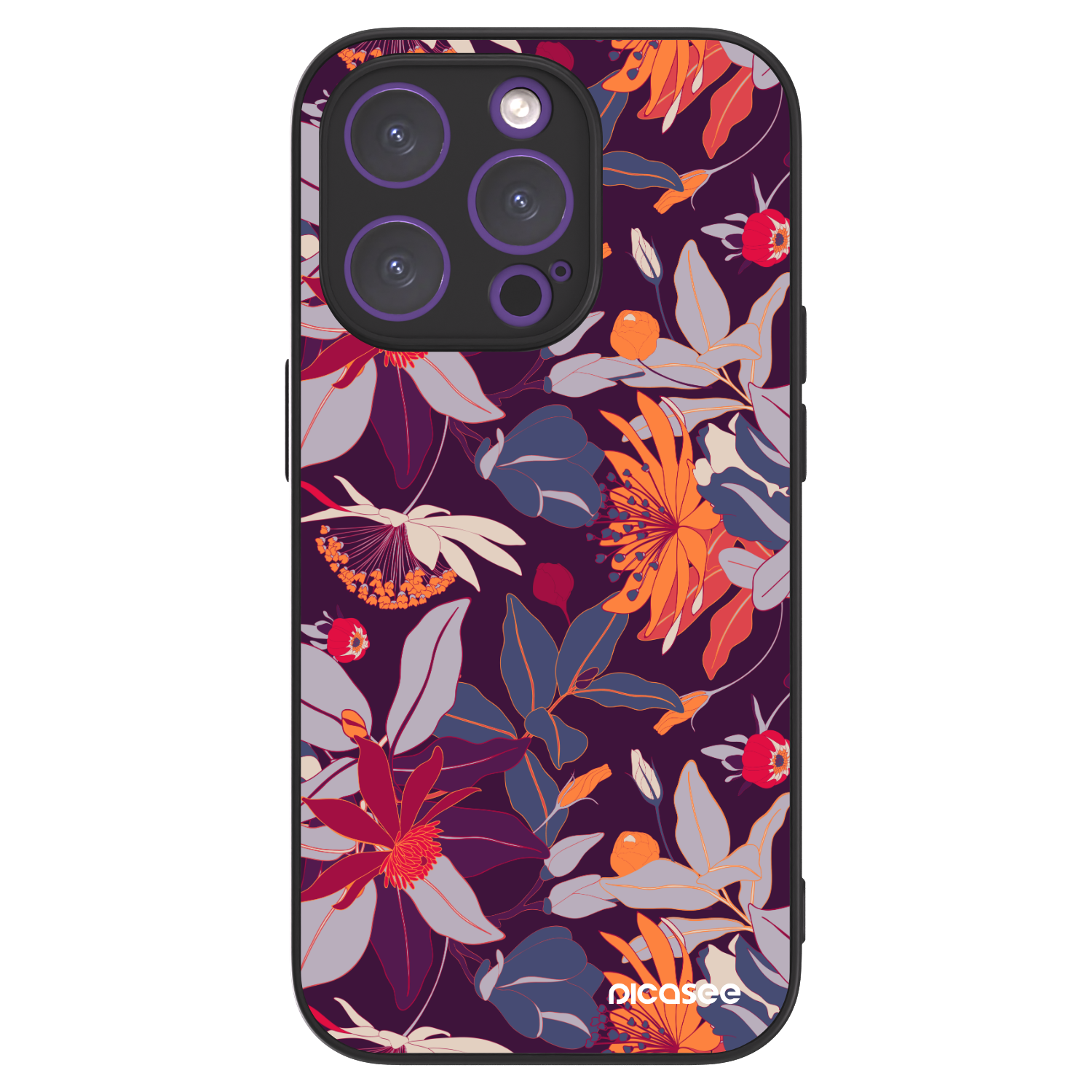 Picasee ULTIMATE CASE pro Apple iPhone 14 Pro - Purple Leaf