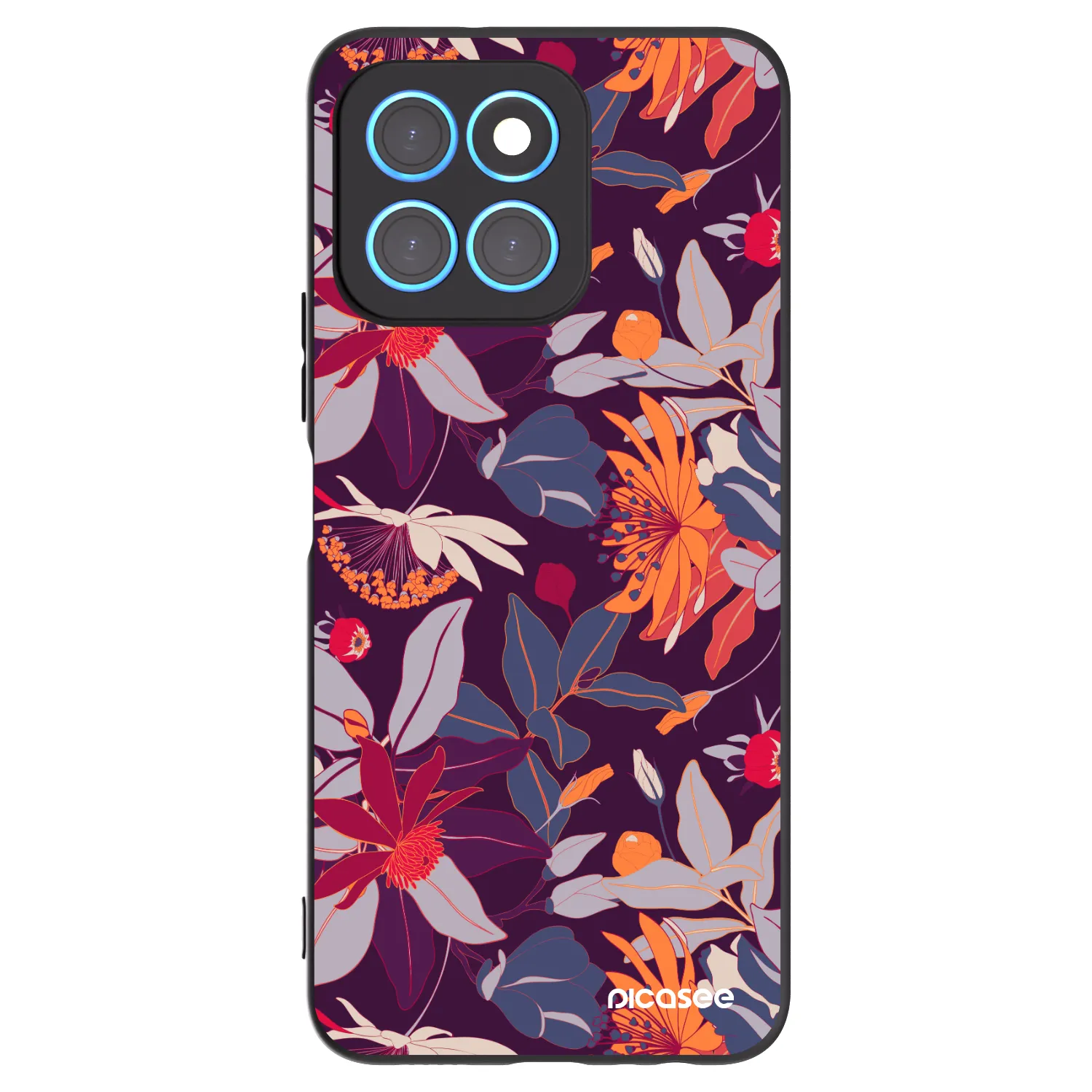 Picasee silikonový černý obal pro Honor X6 - Purple Leaf