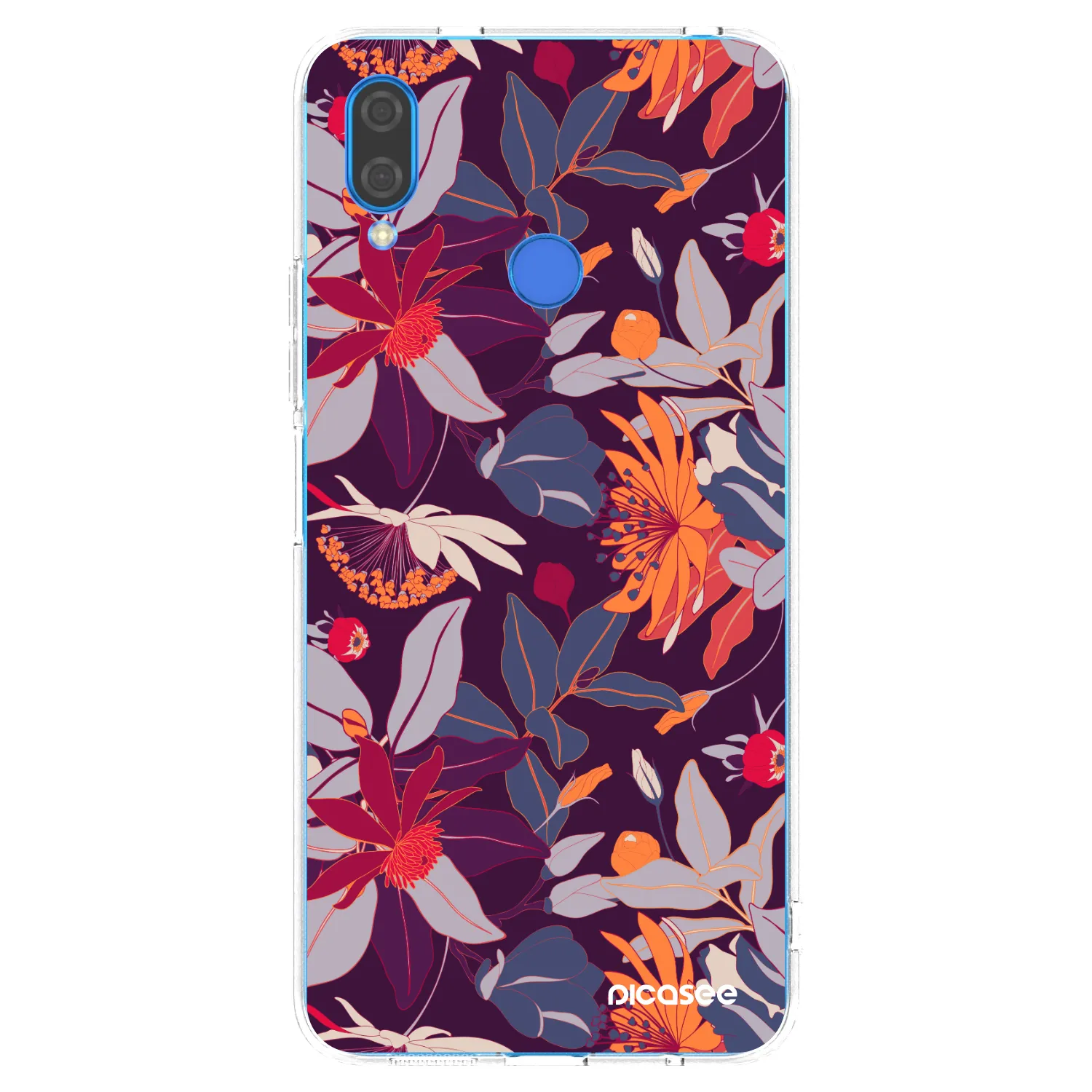 Picasee silikonový průhledný obal pro Huawei Nova 3 - Purple Leaf