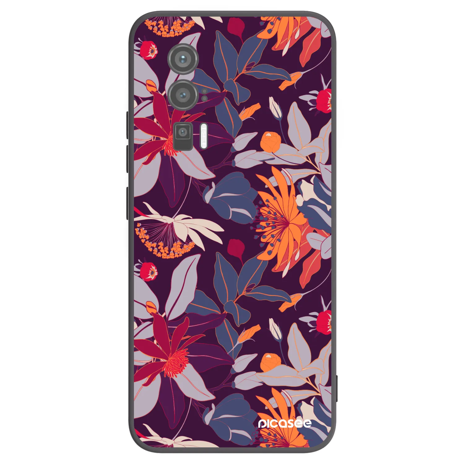 Picasee silikonový černý obal pro Xiaomi Poco F5 Pro 5G - Purple Leaf
