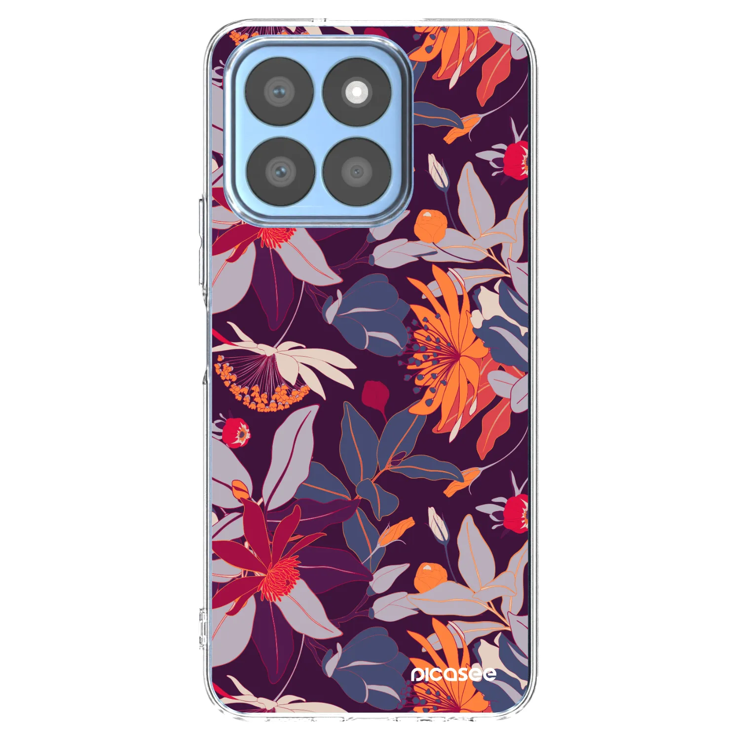 Picasee silikonový průhledný obal pro Honor X8b - Purple Leaf