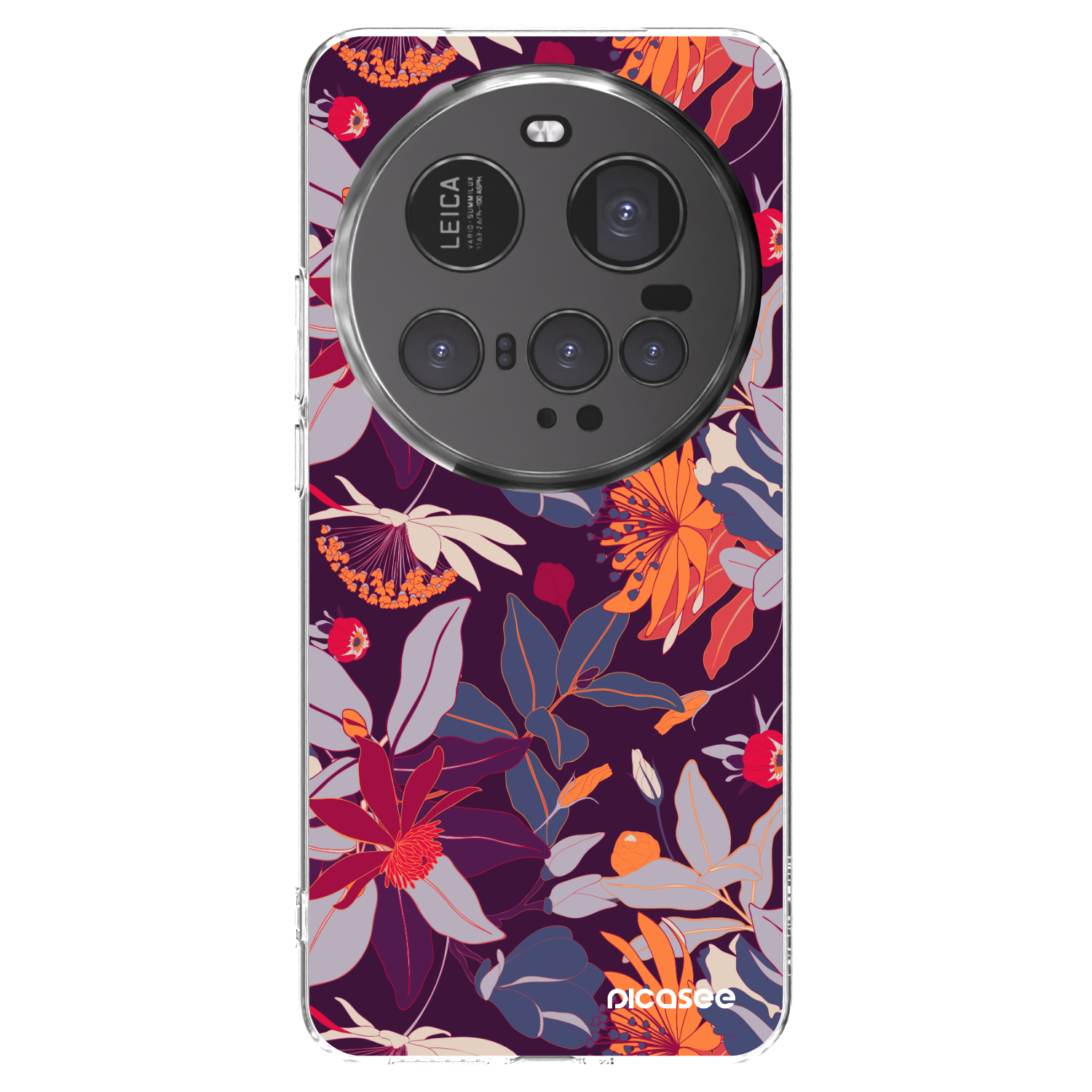 Picasee silikonový průhledný obal pro Xiaomi 15 Ultra - Purple Leaf