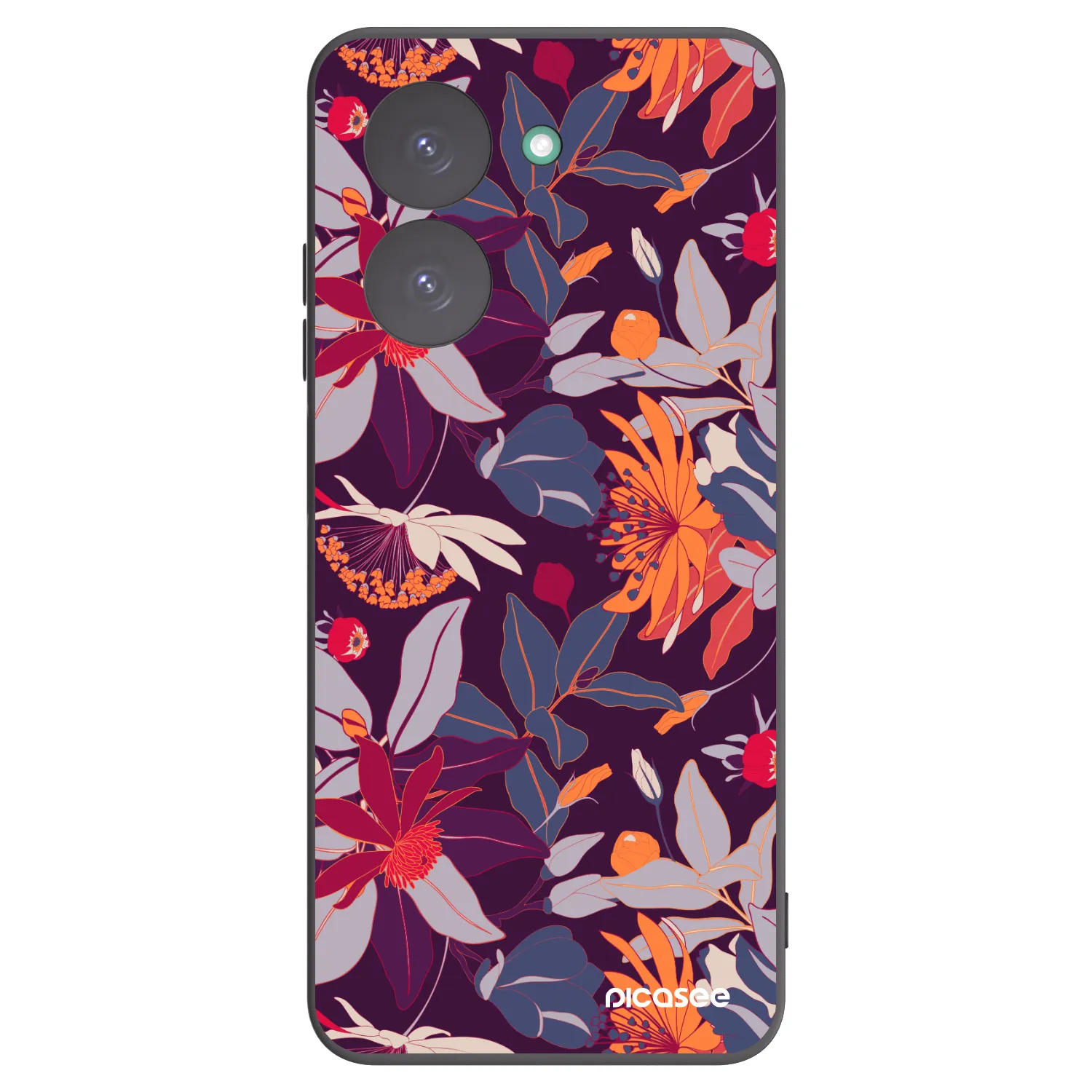 Picasee silikonový černý obal pro Xiaomi Redmi A5 - Purple Leaf