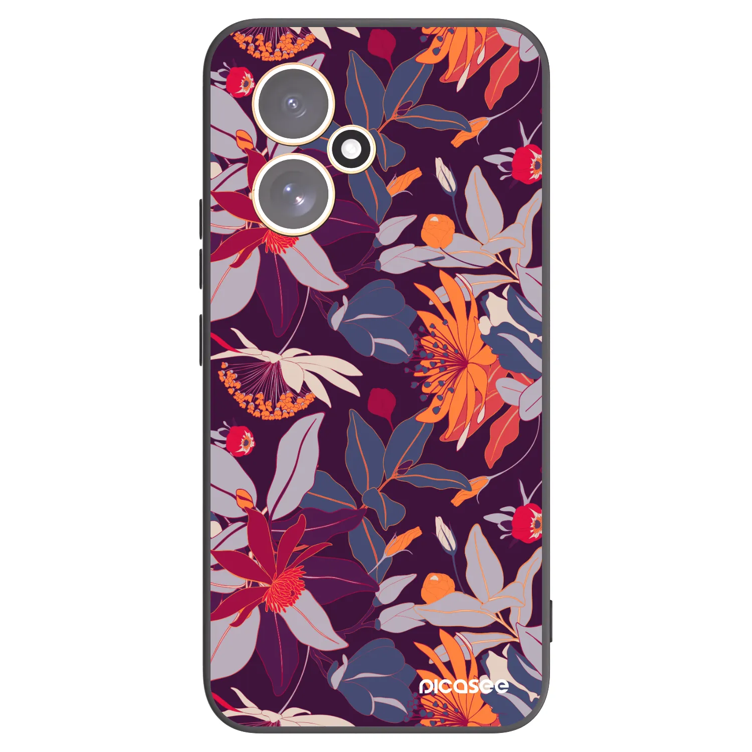 Picasee silikonový černý obal pro Honor 400 5G - Purple Leaf