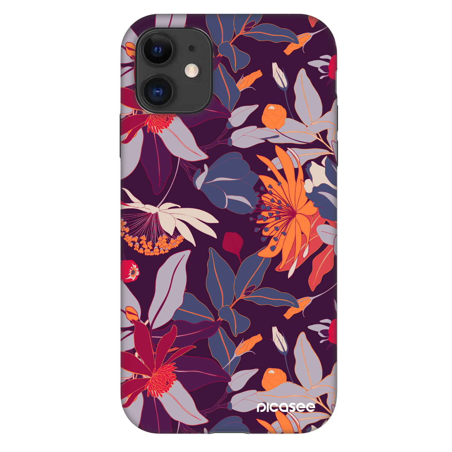Picasee Fashion Case pro Apple iPhone 11 - Purple Leaf