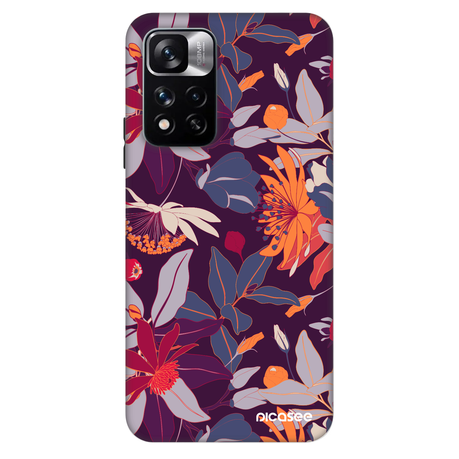 Picasee Fashion Case pro Xiaomi Redmi Note 11 Pro - Purple Leaf
