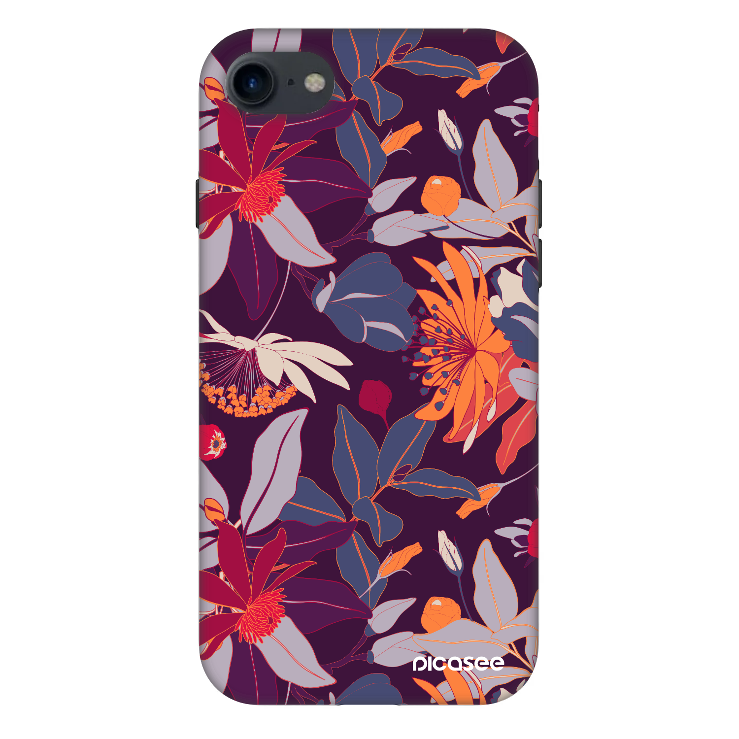 Picasee Fashion Case pro Apple iPhone SE 2022 - Purple Leaf