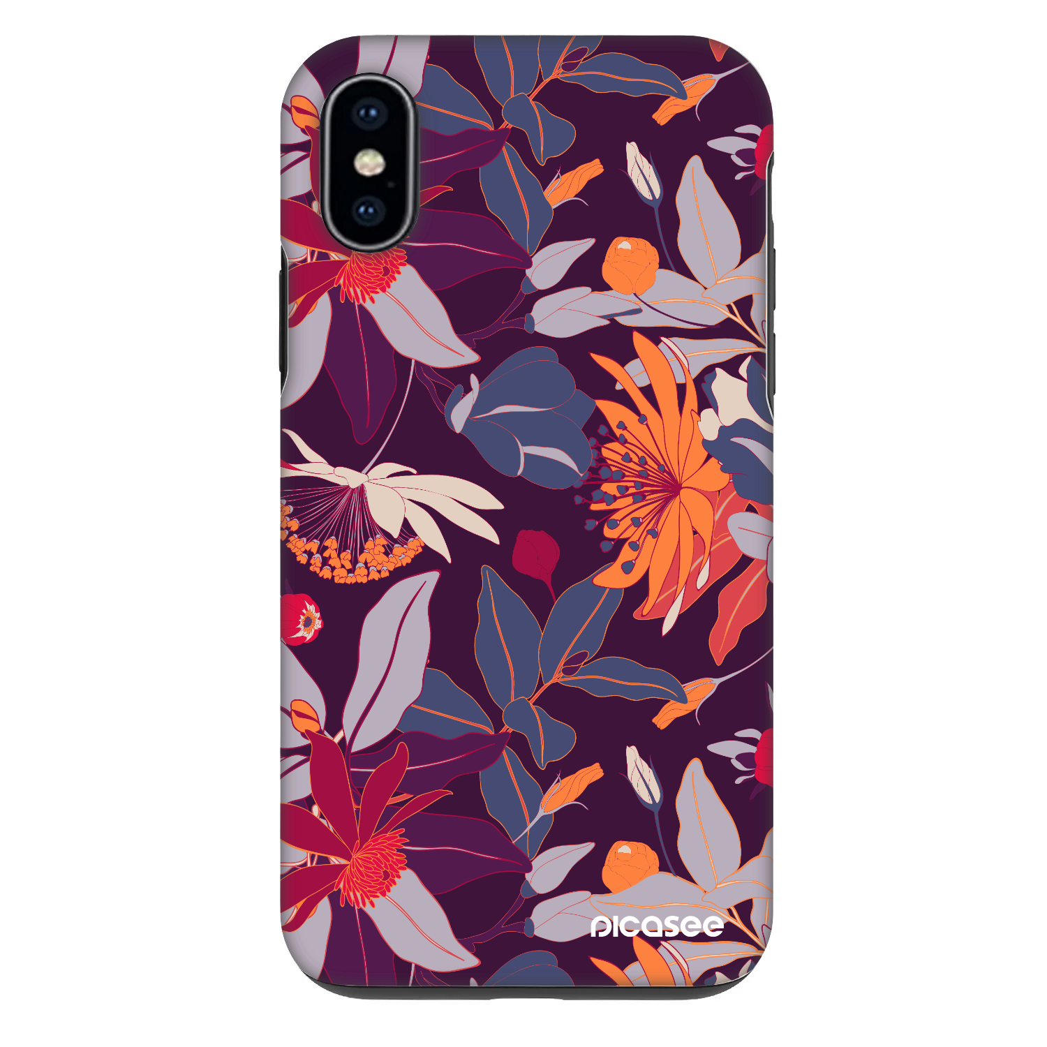 Picasee Fashion Case pro Apple iPhone X/XS - Purple Leaf