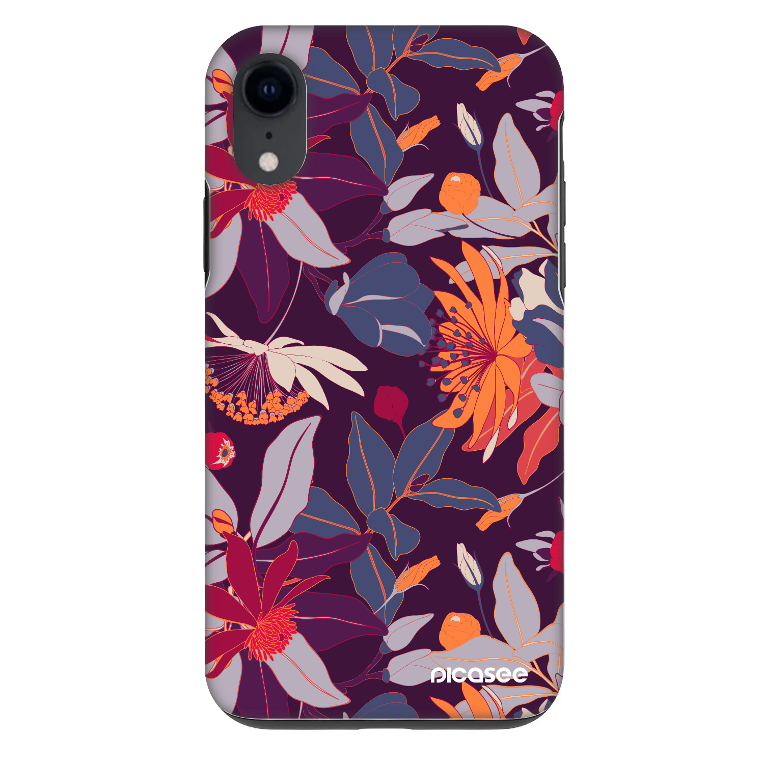 Picasee Fashion Case pro Apple iPhone XR - Purple Leaf